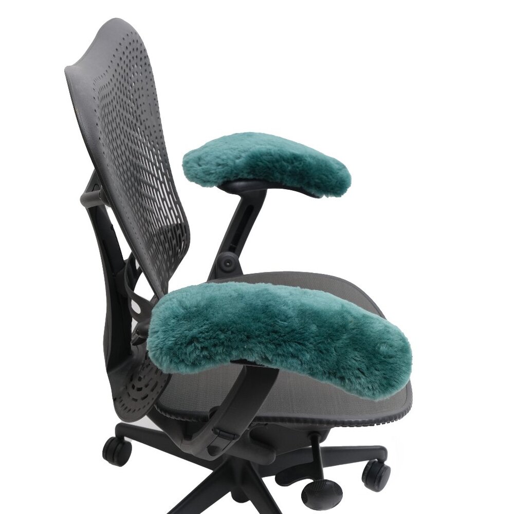 Natural Medical Classic Sheepskin Wheelchair Arm Covers | 2-Piece | Emerald